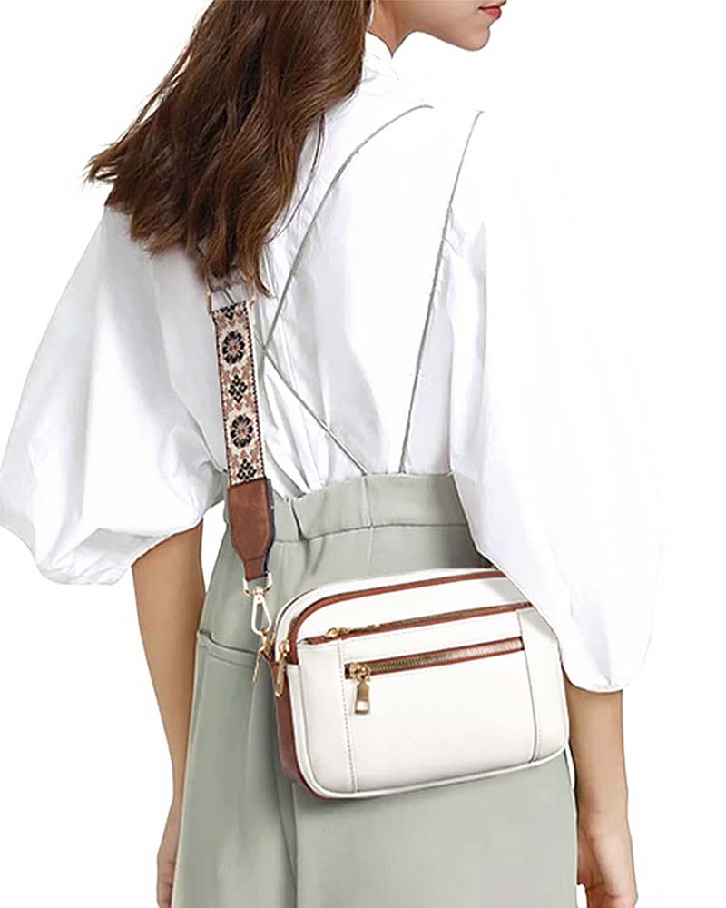 Multifunctional zipper crossbody bag