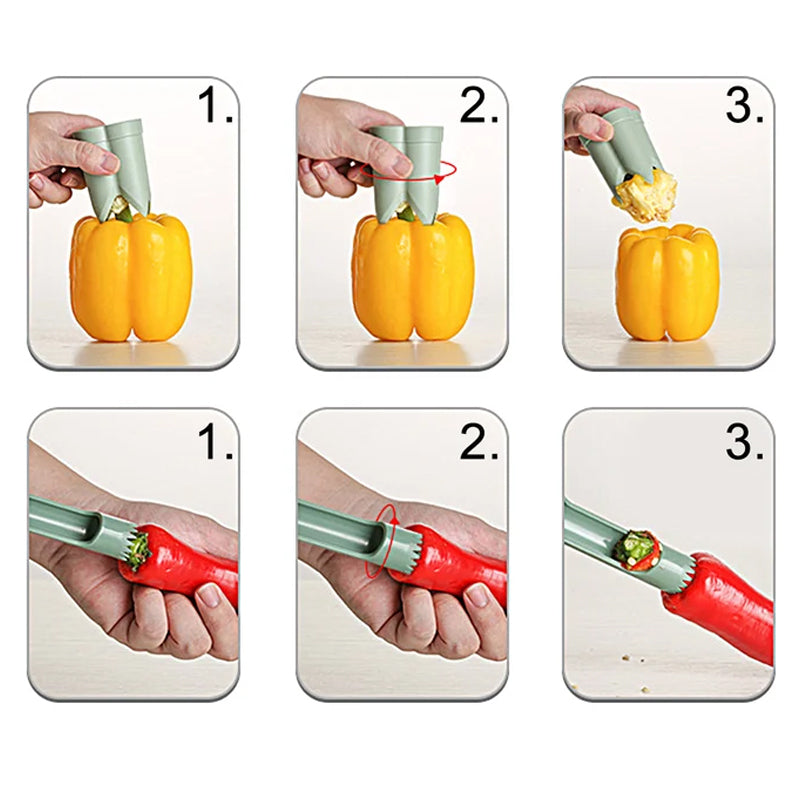 2-In-1 Fruit Pepper Corer