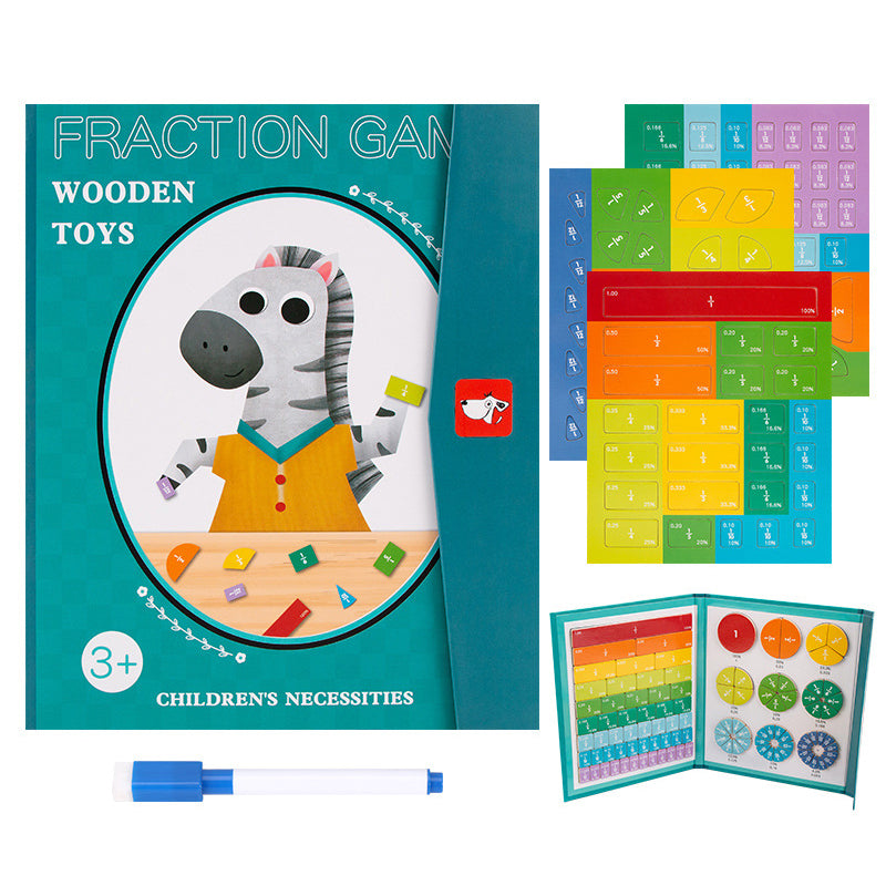 Magnetic Fraction Educational Puzzle