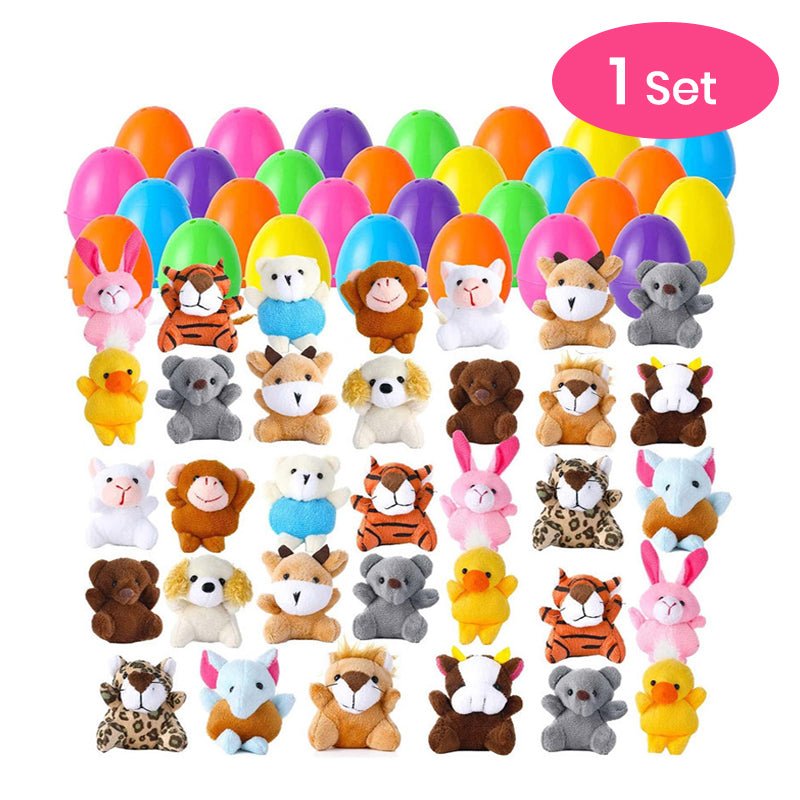 Plush Animal Toy-Filled Easter Eggs