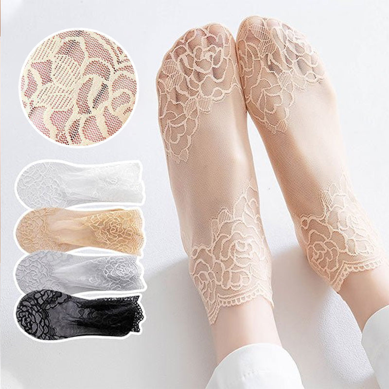 Ladies Fashion Lace Socks (6 Pairs)