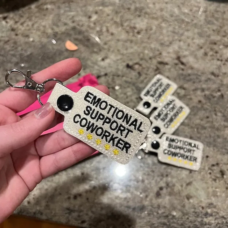 Emotional Support Coworker Keychain