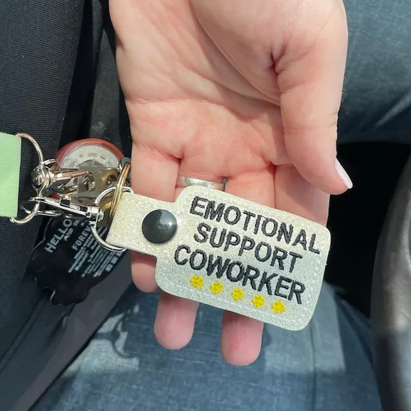 Emotional Support Coworker Keychain