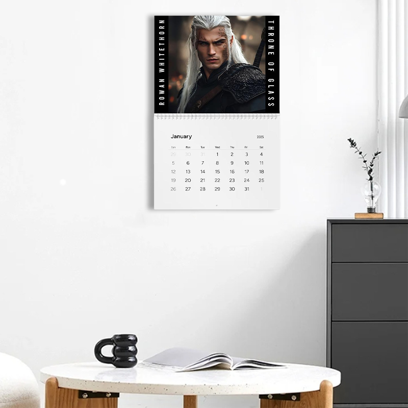 Book Boyfriends Art 2025 Yearly Wall Calendar Monthly