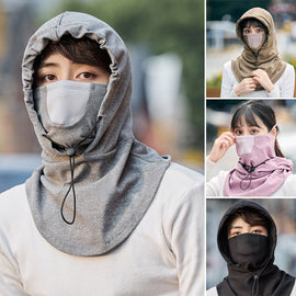 Hooded Face Mask with Neck Warmer for Cycling