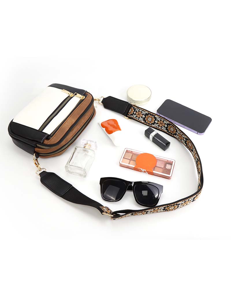 Multifunctional zipper crossbody bag