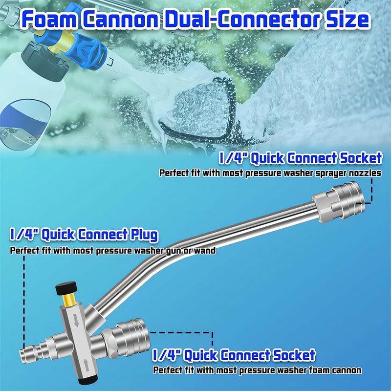 Enhance Your Car Washing Experience - Foam Cannon Dual Connector Accessory