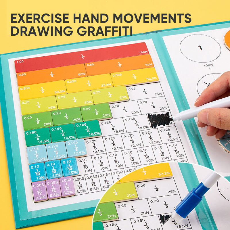 Magnetic Fraction Educational Puzzle