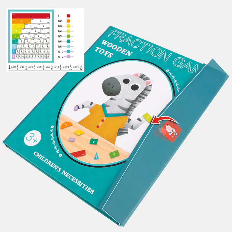 Magnetic Fraction Educational Puzzle