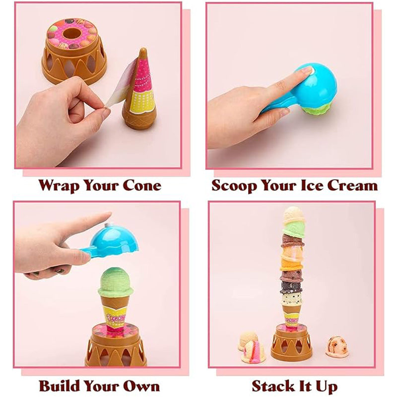 Ice Cream Toy Stacking Tower Set