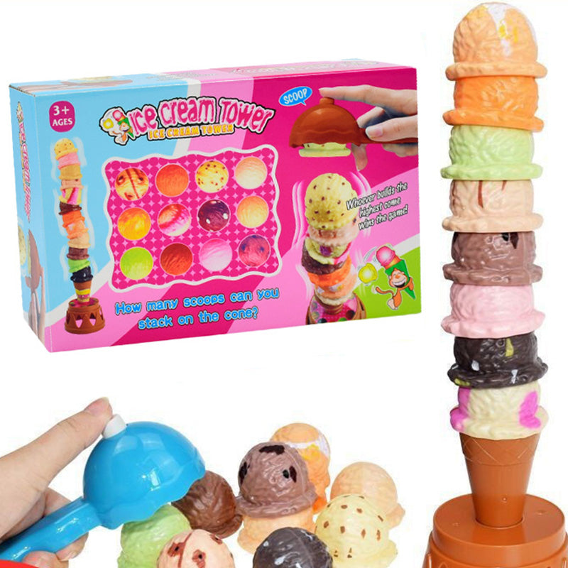 Ice Cream Toy Stacking Tower Set