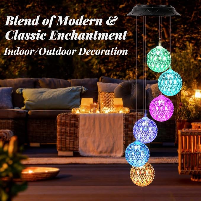 Solar Wind Chime Outdoor Light