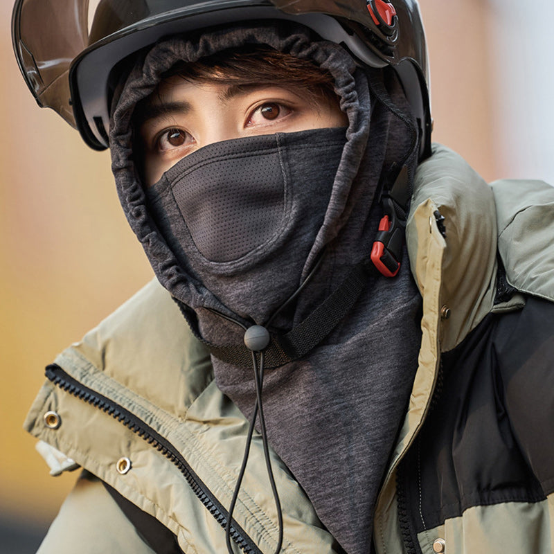 Hooded Face Mask with Neck Warmer for Cycling