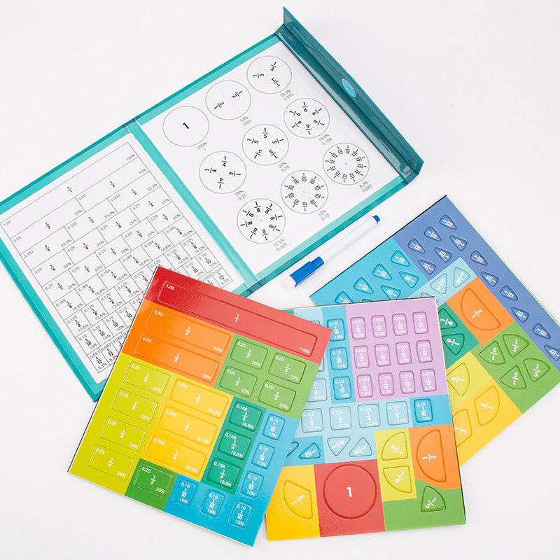 Magnetic Fraction Educational Puzzle