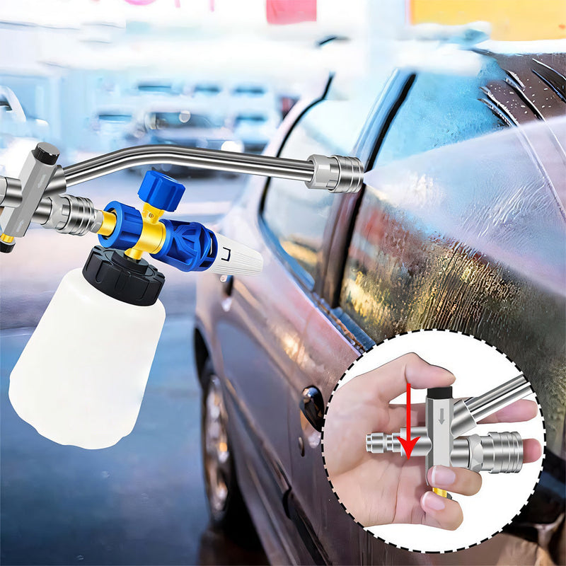 Enhance Your Car Washing Experience - Foam Cannon Dual Connector Accessory