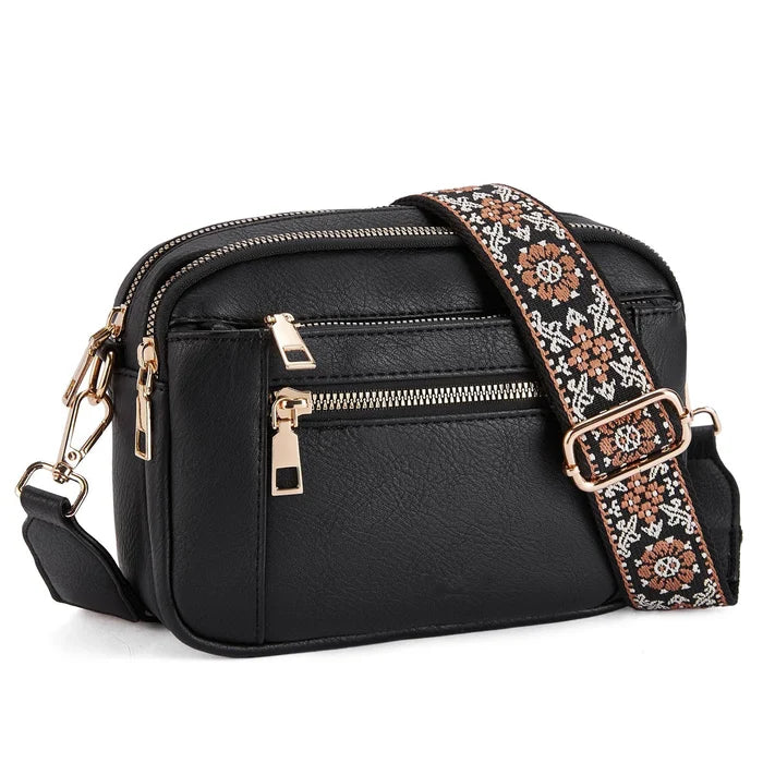 Multifunctional zipper crossbody bag