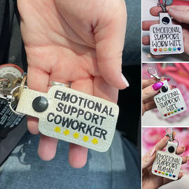 Emotional Support Coworker Keychain