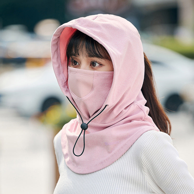 Hooded Face Mask with Neck Warmer for Cycling