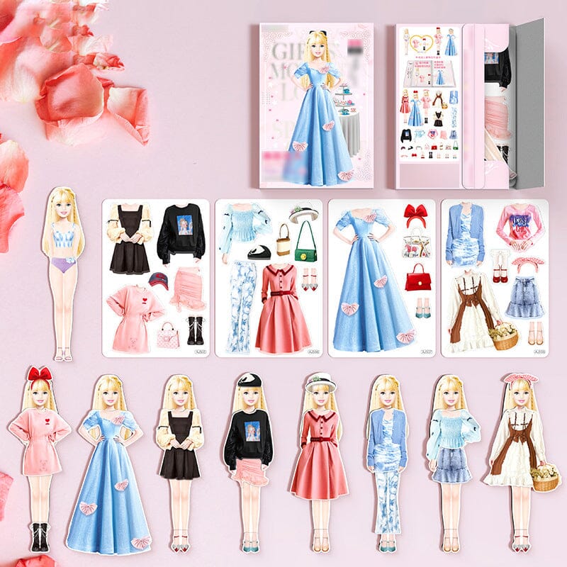 2024 New Magnetic Princess Dress Up Paper Doll