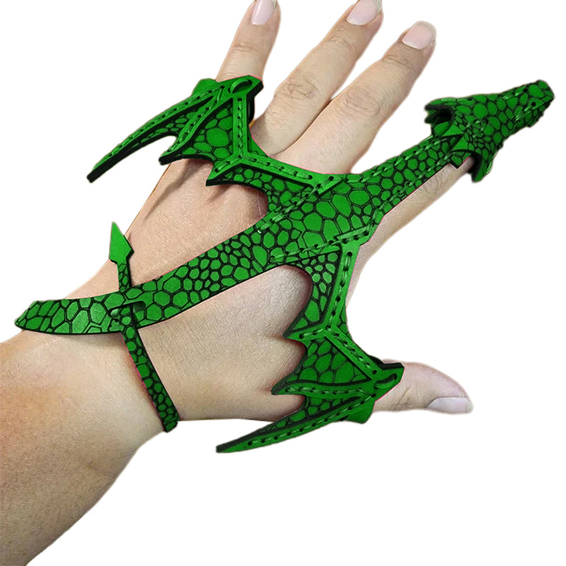 Leather Hand Dragon Cuff