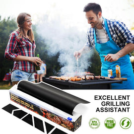 Non-Stick BBQ Grill Mats  with cutting box