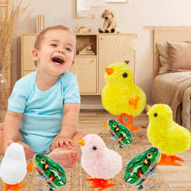 Simulation Plush Jumping Chick Toy (4PCS)