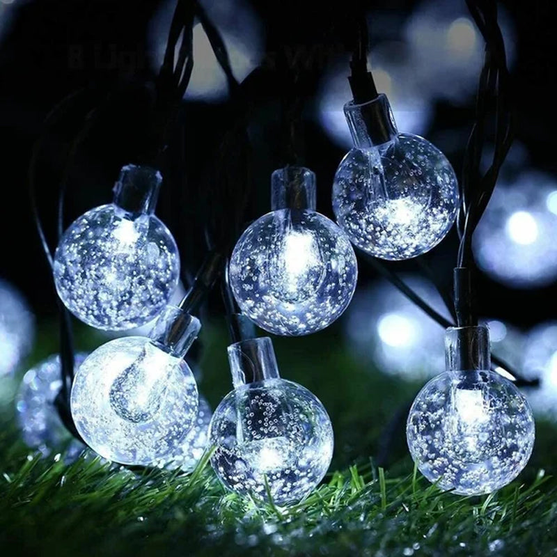 Solar Powered LED Outdoor String Lights