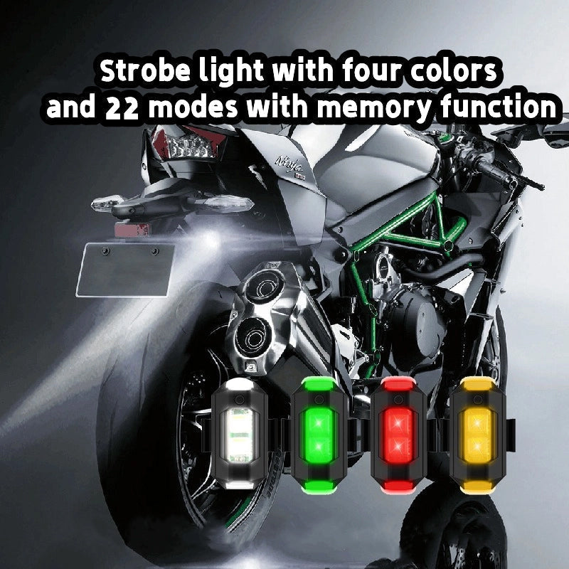 4 Colors LED Aircraft Strobe Lights & USB Charging