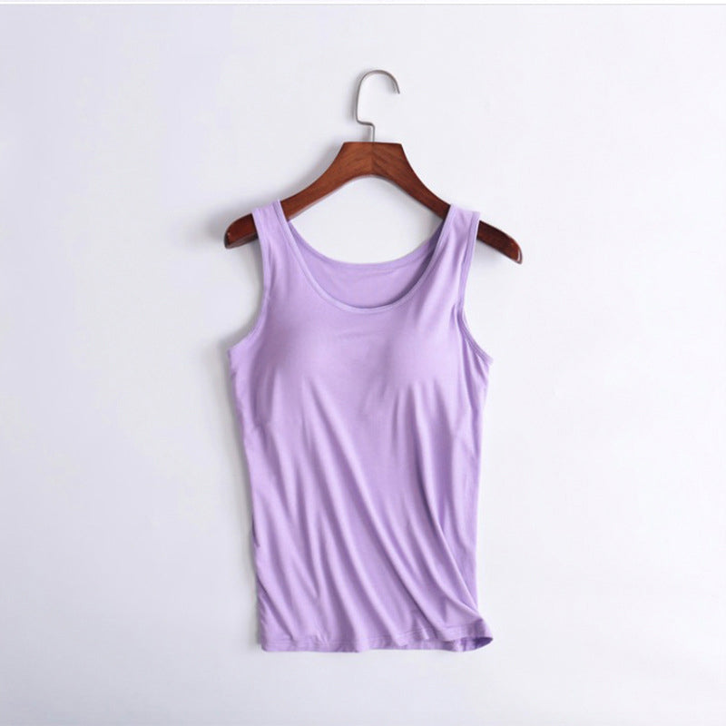 Women Built-In Bra Casual Tank