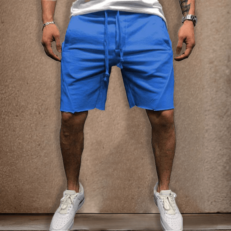 Solid color breathable summer sports shorts