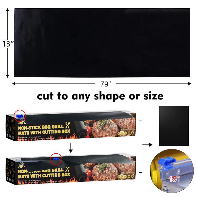 Cuttable Non-Stick BBQ Grill Mats(1 roll)